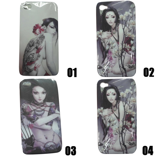 

High Quality iphone4s/4 Plastic Art Shell Phone Cover Protection Cover