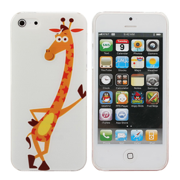 

Cute Cartoon Giraffe Pattern Hard Plastic Case Cover For iPhone 5 5G