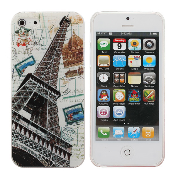 

Romatic Eiffel Tower On Postcard Pattern Hard Case Cover For iPhone 5