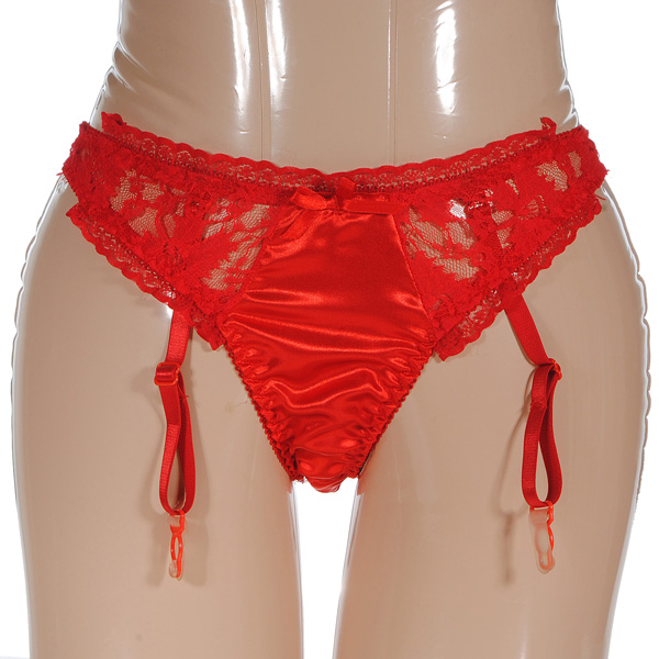 

Red Sexy Unique Lace Garter Intimate Wear Silk Stockings Garter