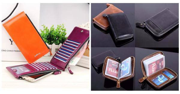 Women Waxy Ultra Thin Leather Long Purse Elegant Card Multi Card Holder Phone Wallets Coin Bags