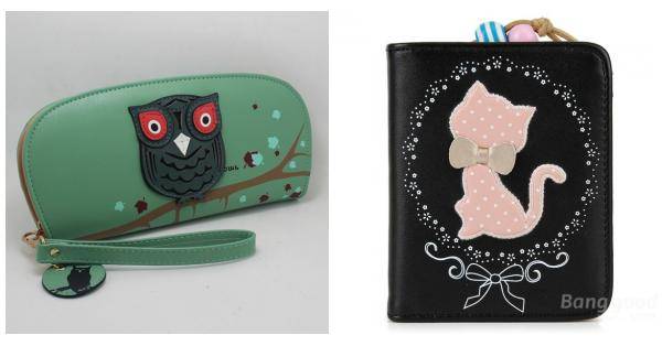 

Cute Owl Stereoscopic Printing Zipper Long Women Wallet Women Clutches Short Purses