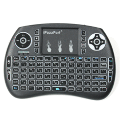 Ipazzport KP21SDL 2.4G Wireless Three Color Backlit Russian Version Mini Keyboard Touchpad Airmouse