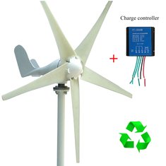 400W Wind Turbine Generator DC 12V/24V 3/5 Blade Power Supply with Charge Controller