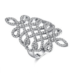 INALIS Zircon Platinum Elegance Gift Wedding Finger Rings