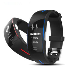 P3 ECG+PPG Blood Pressure Heart Rate IP67 waterpoof Pedometer Sports Fitness Smart Wristband