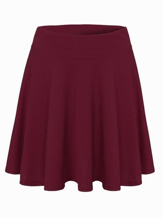 Multicolor High Waist Fold Short Slim Mini Cute Sweet Skirt - US$6.89