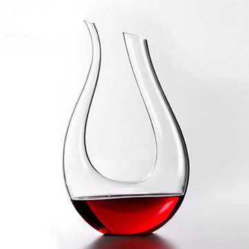 Luxurious Crystal Glass U-shaped Horn Wine Decanter 