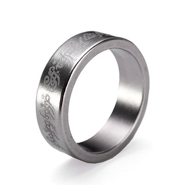 Engraved Strong Magicians Magnetic Ring Stainless Steel Magic Prop