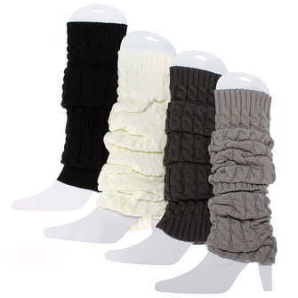 Women Knee High Leg Socks Winter Knit Crochet Warmers Legging - US$4.29