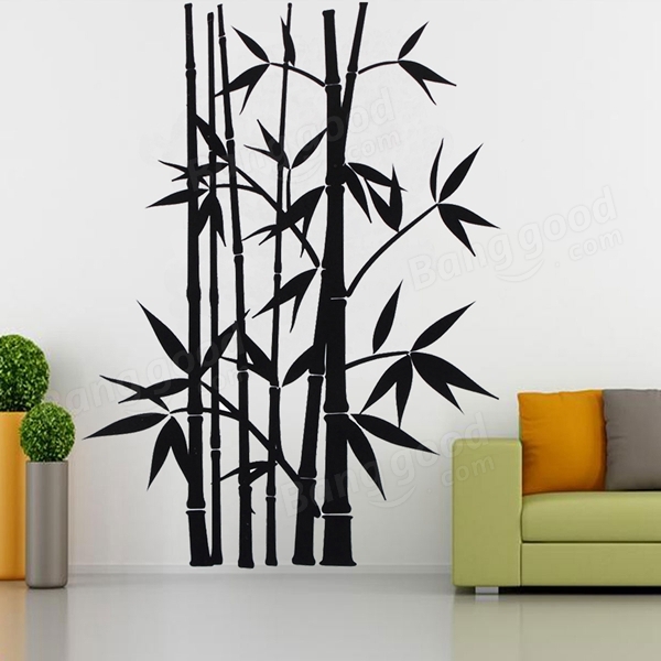 Removable Bamboo Wall Stickers Home Decor Art Decoration Mural Decal Black