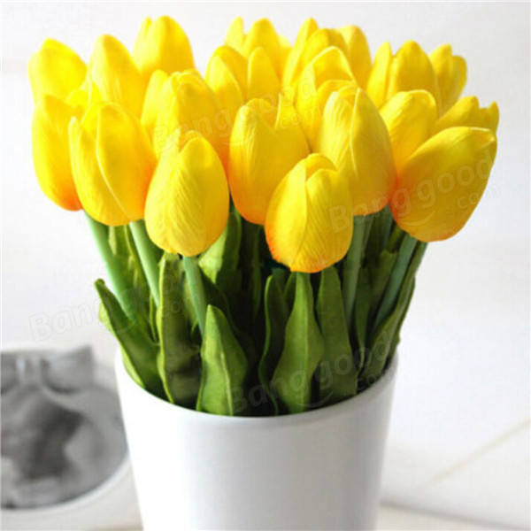 6 Colors Artificial Tulip Fresh Simulation Tulip Flowers Single Head PU Home Decor at Banggood 
