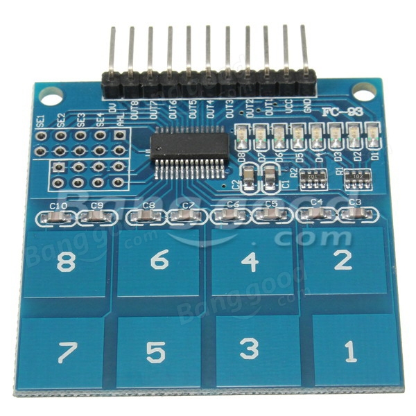 8 Kanal Touch sensor modul TTP226 Arduino Raspberry Pi