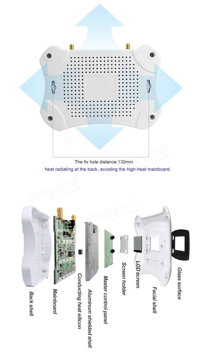 LCD Display Global Frequency DCS 2G 4G LTE 1800MHz Mobile Smart Signal Repeater Booster Amplifier