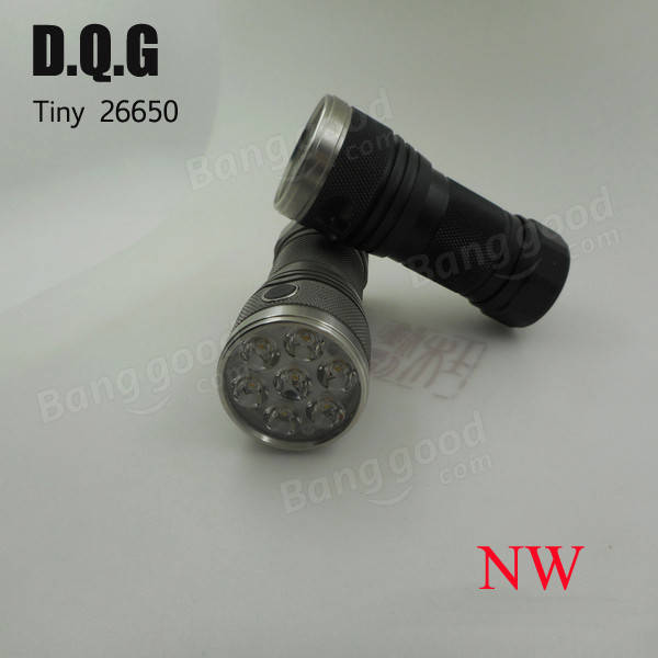 DQG Tiny 26650 3th 7x XP-G2 NW 2500LM 4modes EDC LED Flashlight