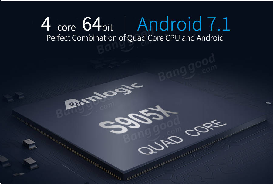 MECOOL M8S PRO PLUS Amlogic S905X Quad Core 2GB DDR3 RAM 16GB ROM Android 7.1 2.4G WiFi 100M LAN 4Kx2K 60fps HDR10 H.265 HEVC VP9 Android TV Box
