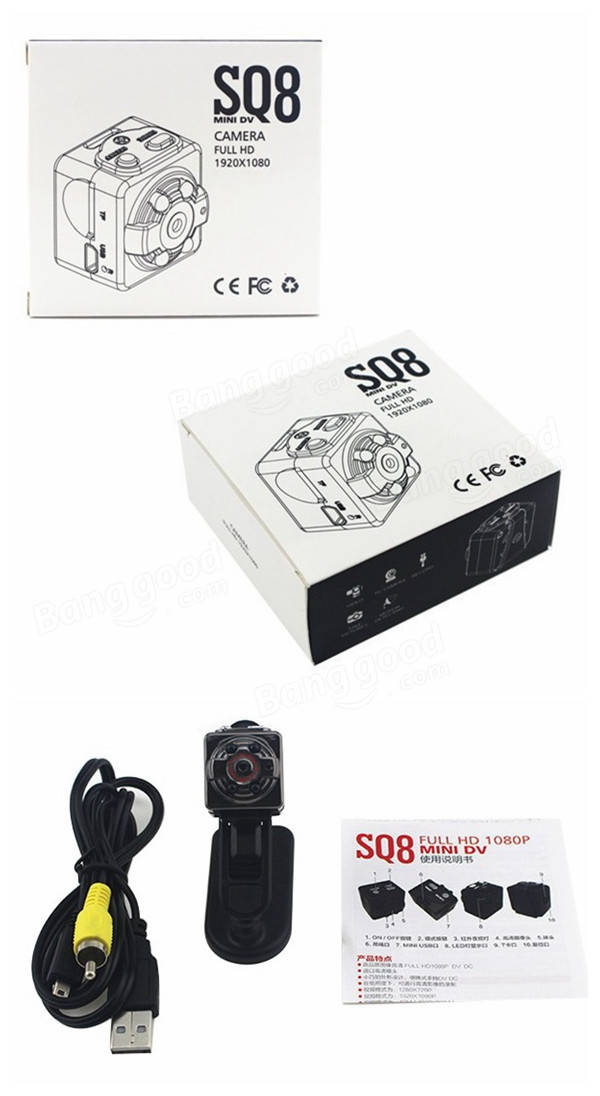 iMars™ SQ8 MINI Camera TF Card Voice Recorder Night Vision DV Car DVR