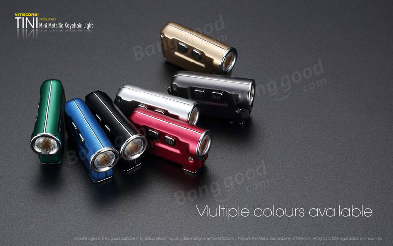 Nitecore TINI XP-G2 S3 380LM 4Modes USB Rechargeable Mini Metallic Keychain Light 