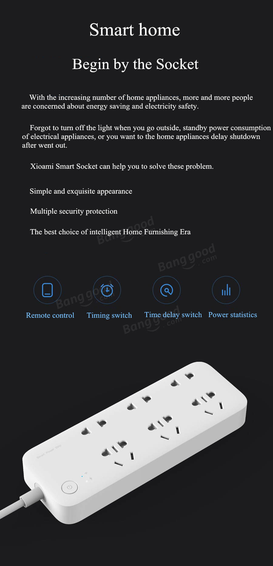 Original Xiaomi WiFi Intelligent Control Energy Statistics Socket