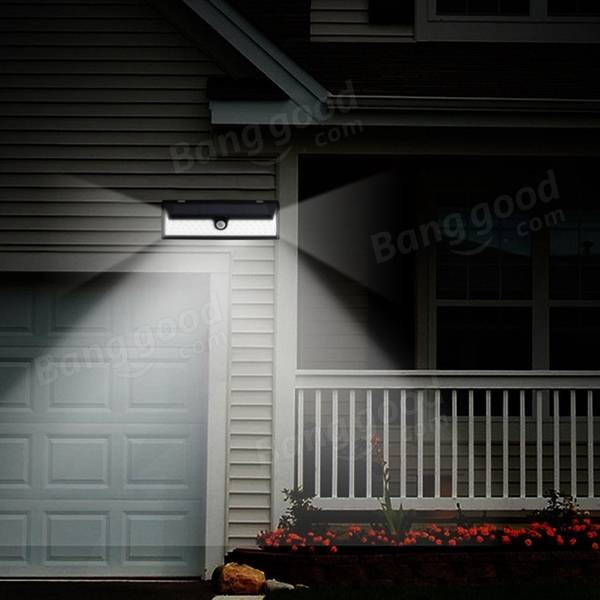 Solar Powered 66 LED Motion Sensor Wall Light Waterproof Wide Angle Ourdoor Garden Security Lamp