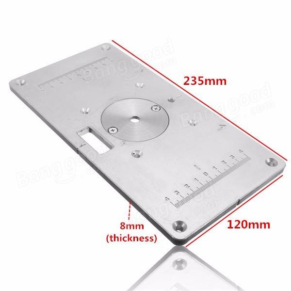 235mm x 120mm x 8mm Aluminum Router Table Insert Plate For Woodworking ...