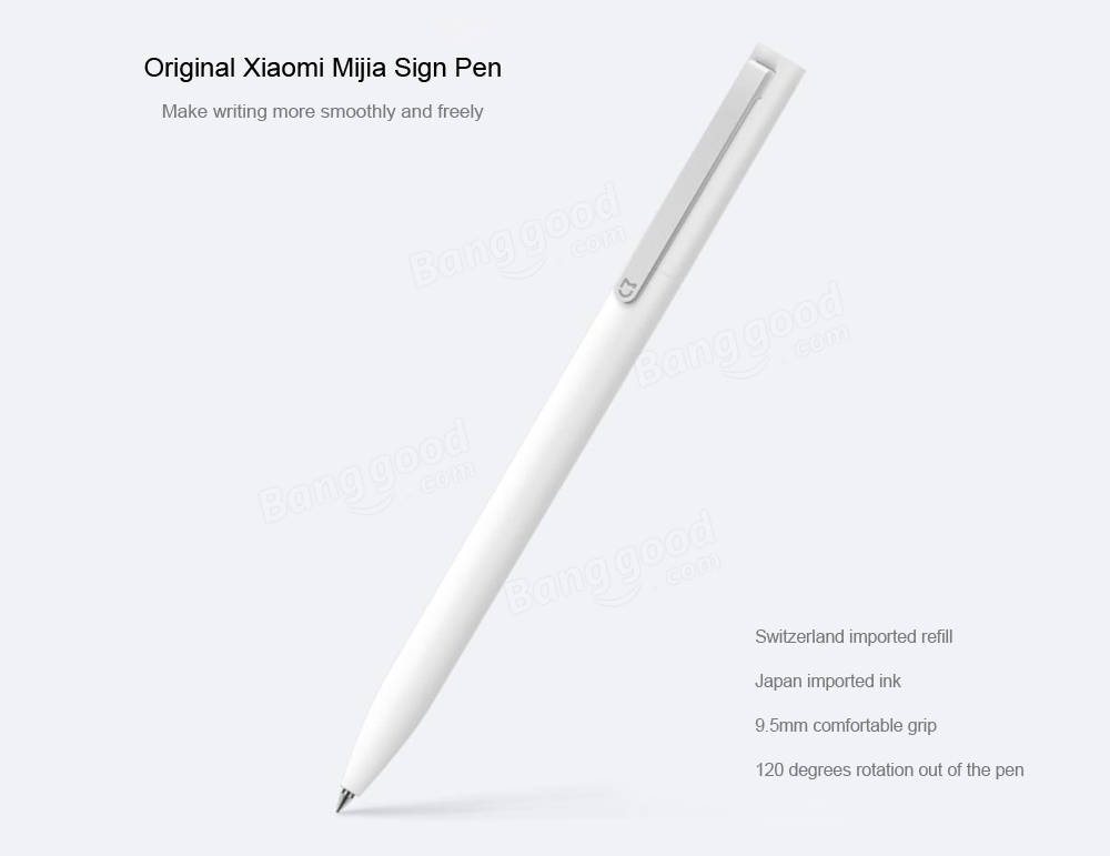 Original Xiaomi Mijia 0.5mm Writing Point Sign Pen 9.5mm Durable Signing Pen