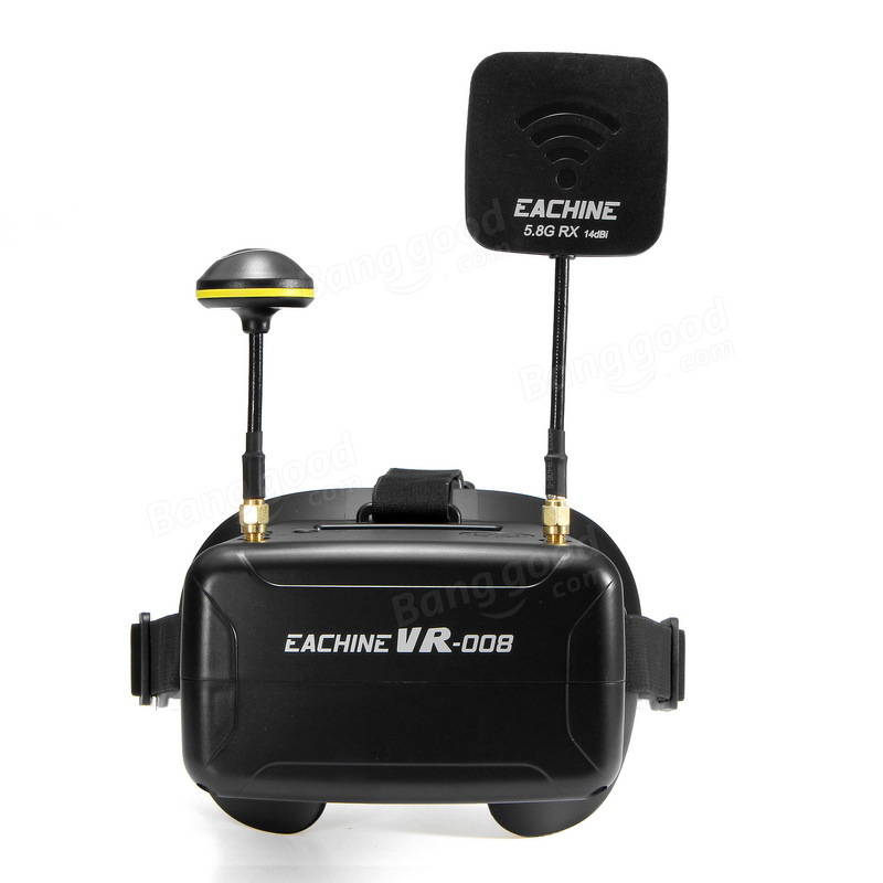 Eachine VR008 Duo Antennas 4.3 Inch 5.8G 40CH Raceband FPV Goggles Auto Searching
