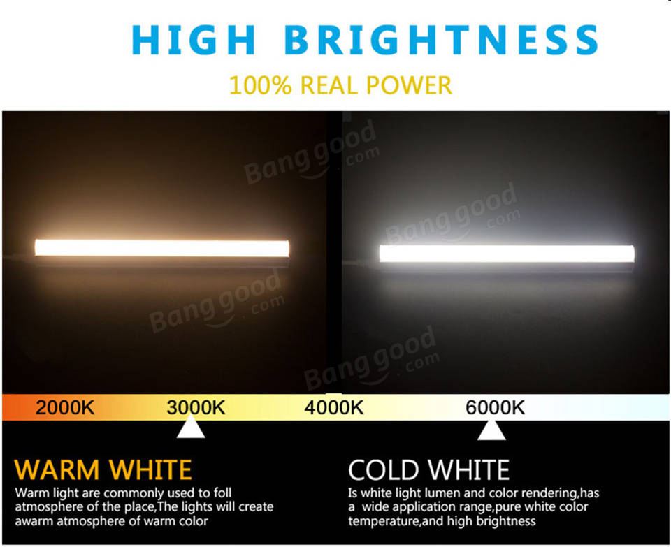 ARILUX® T5 5W SMD2835 312LM Pure White Warm White LED Fluorescent Tube