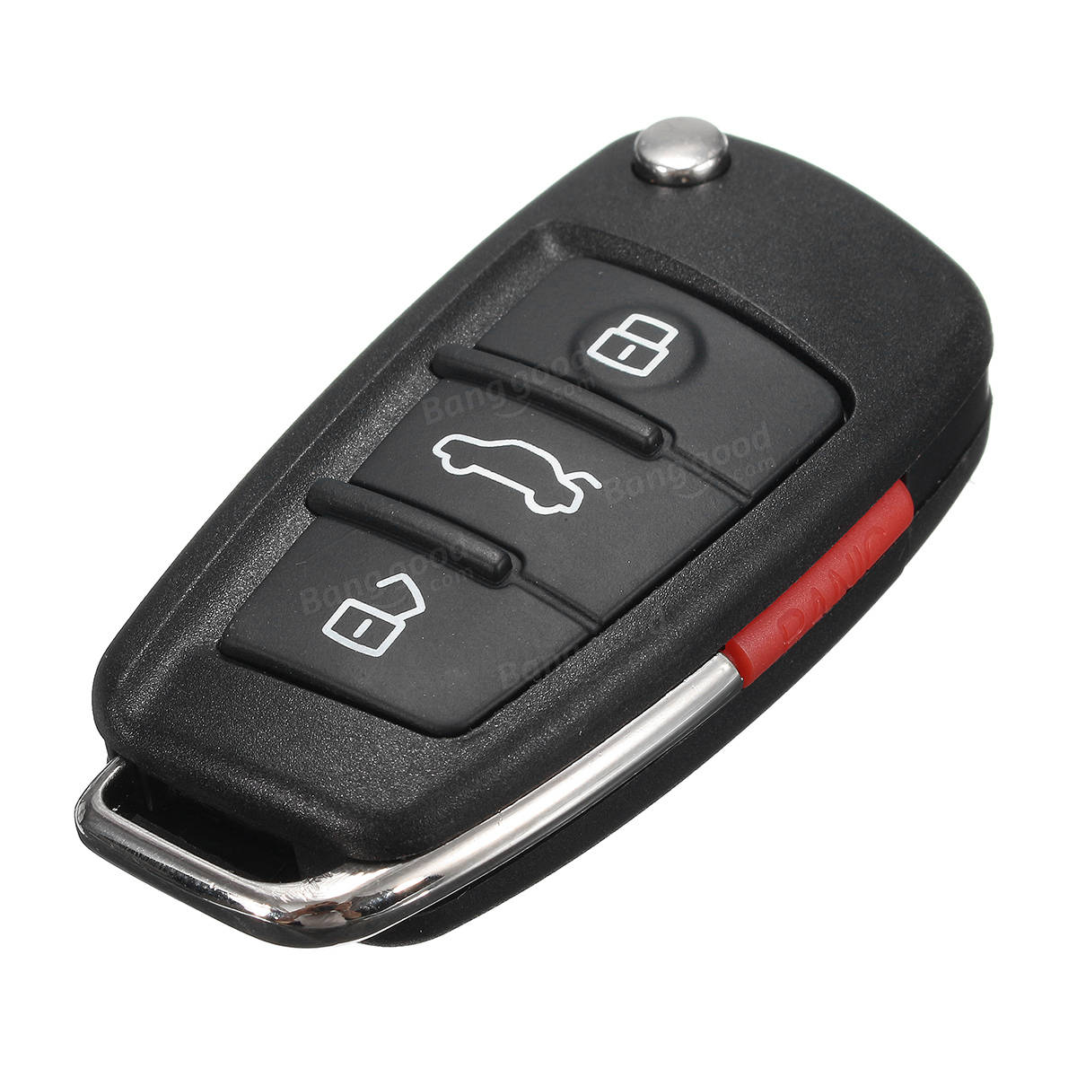 New 3+1 Buttons Remote Key Fob Case Uncut Blade For Audi A6 A4 A2 A8 TT Q7 Sale