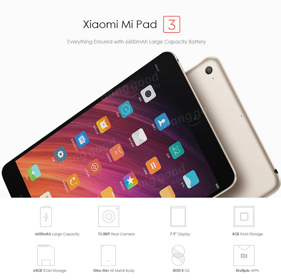 Tablet XIAOMI Mipad 3 4GB RAM 64GB ROM 20% taniej!