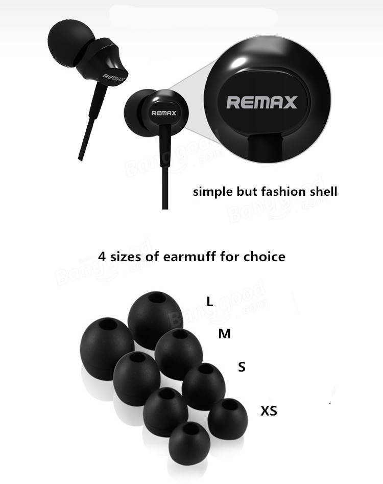 REMAX RM-501 In-ear Stereo Earphone Headphone With Mic For Smartphone