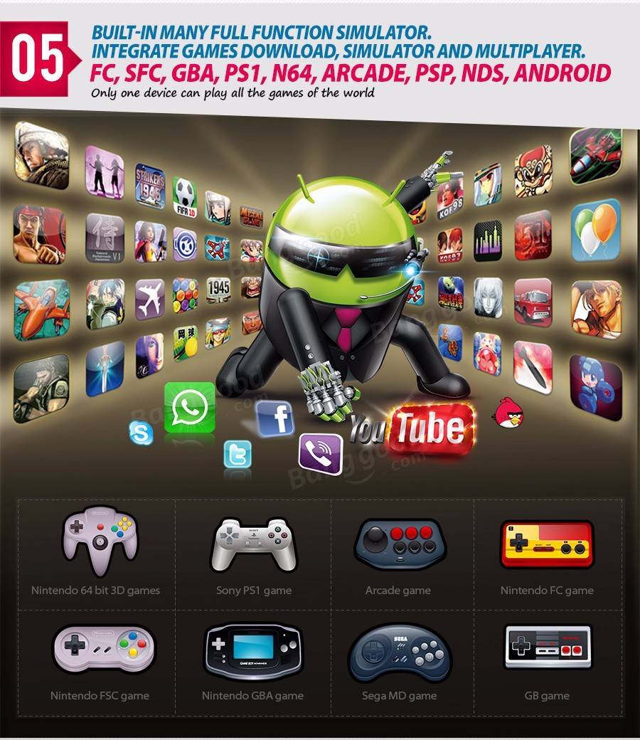 Original Box GPD Q9 16GB RK3288 Quad Core 7 Inch Android 4.4.4 Tablet GamePad 